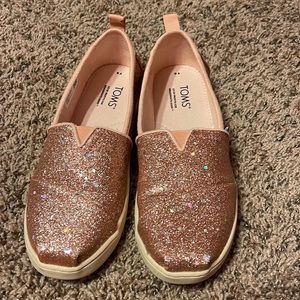Toms rose gold glitter